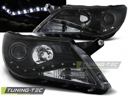 VW Tiguan 07-11 - Přední světla Daylight LED - Černá