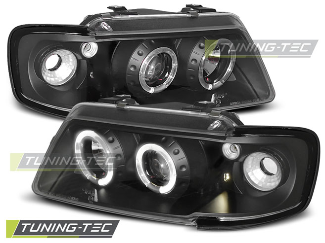 Audi A3 8L 96-00 - Přední světla ANGEL EYES - Černá