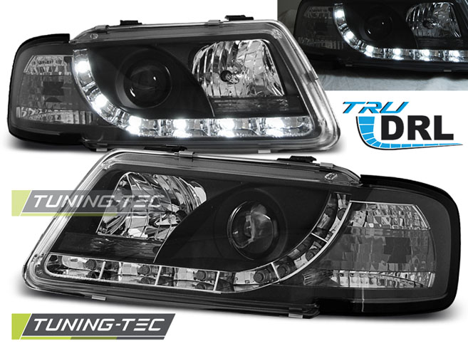Audi A3 8L 96-00 - Přední světla DAYLIGHT TRU DRL - Černá