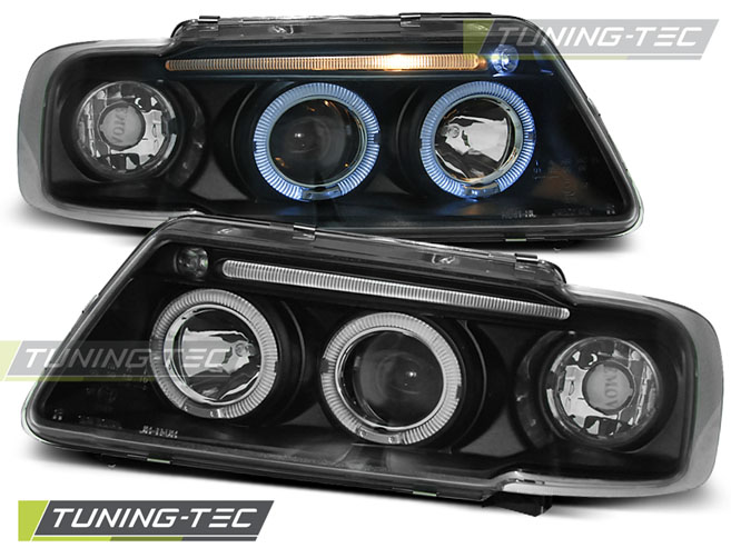 Audi A3 8L 96-00 - Přední světla ANGEL EYES - Černá