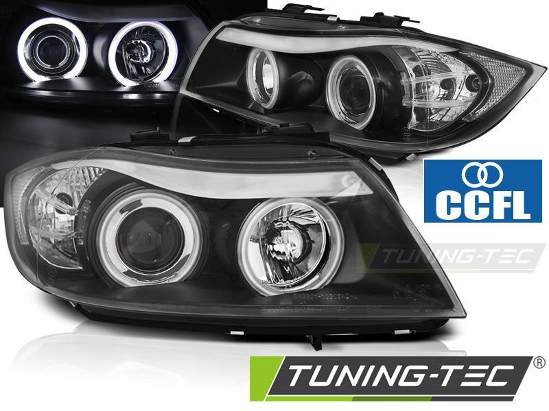 BMW 3 E90/E91 05-08 - Přední světla ANGEL EYES CCFL - Černá Sedan/Combi