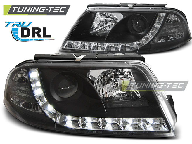 VW Passat 3BG 00-05 - Přední světla TRU DRL - Černá
