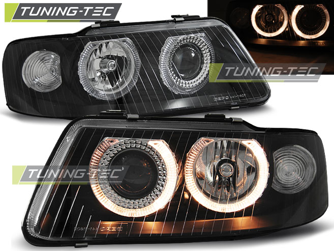 Audi A3 8L 00-03 - Přední světla ANGEL EYES - Černá