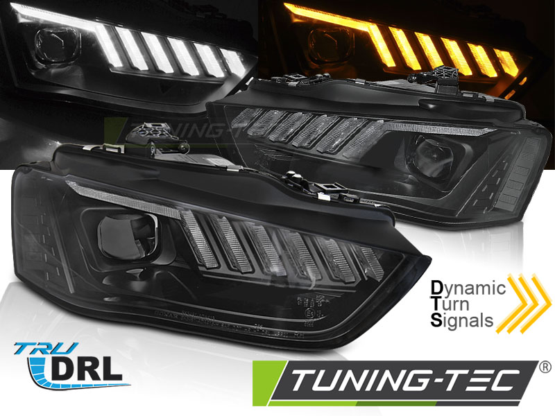 Audi A4 B8 12-15 - Přední světla XENON LED SEQ DRL - Černá
