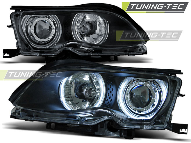 BMW 3 E46 01-05 - Přední světla ANGEL EYES CCFL - Černá Sedan/Combi
