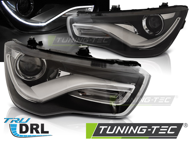Audi A1 10-14 - Přední světla TRU DRL - Černá