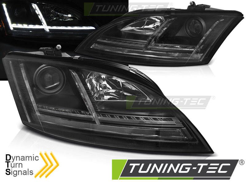 Audi TT 8J 06-10 - Přední světla SEQ LED - Černá