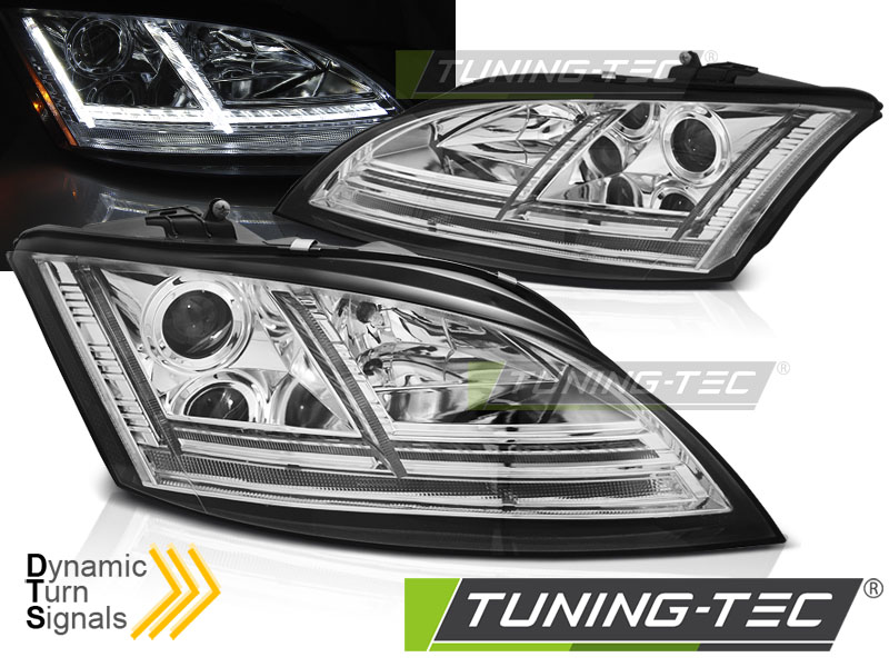 Audi TT 8J 06-10 - Přední světla SEQ LED - Chromová