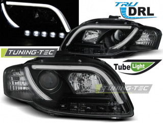 Audi A4 B7 04-08 - Přední světla TUBE LIGHT LED DRL - Černá