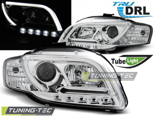 Audi A4 B7 04-08 - Přední světla TUBE LIGHT LED DRL - Chromová