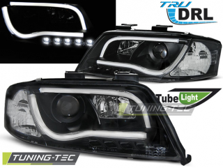 Audi A6 C5 01-04 - Přední světla TUBE LIGHT TRU DRL LED - Černá