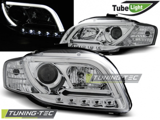 Audi A4 B7 04-08 - Přední světla TUBE LIGHT LED - Chromová