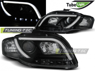 Audi A4 B7 04-08 - Přední světla TUBE LIGHT LED - Černá