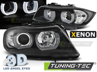 BMW 3 E90/E91 05-08 - Přední světla XENON U-LED LIGHT 3D - Černá Sedan/Combi