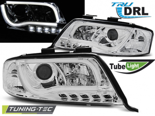 Audi A6 C5 97-01 - Přední světla TUBE LIGHT LED DRL - Chromová
