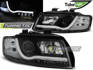 Audi A4 B6 00-04 - Přední světla TUBE LIGHT LED - Černá