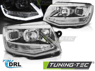 VW T6 15-19 - Přední světla LED TRU DRL - Chromová