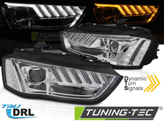 Audi A4 B8 12-15 - Přední světla XENON LED SEQ DRL - Chromová